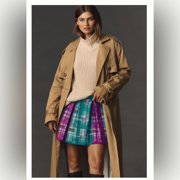 Maeve Pleated Knit Mini Skirt | Size XS - Picture 1 of 12